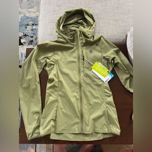 NWT Black Diamond Women's Windbreaker Jacket in Olive Green Size Small